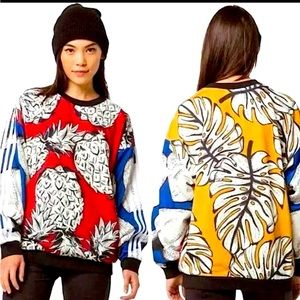 Adidas x FARM Rio Pineapple Sweatshirt/Top w/pockets